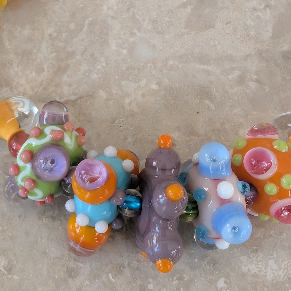 Artisan Beaded And Sterling Silver Bracelet - Picture 5 of 9